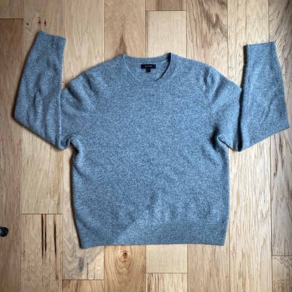 Quince Heather Grey 100% Mongoliom Cashmere Crewneck Sweater - L - Picture 2 of 5